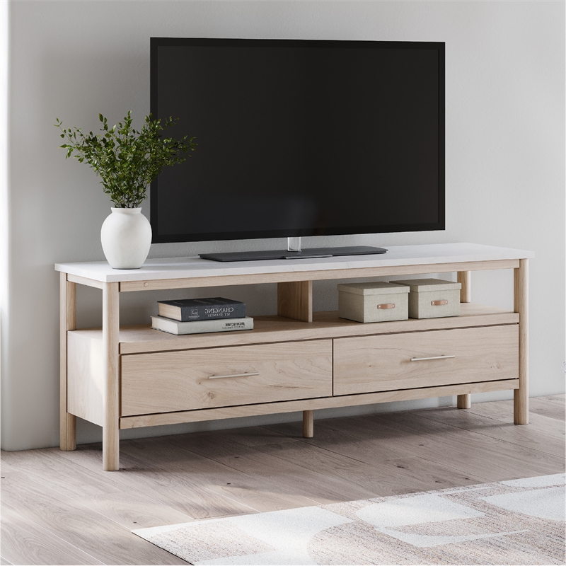 Ashley Furniture Cadmori Light Brown & White 72