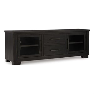 Signature Design by Ashley Galliden Black 80&quot TV Stand for TVs up to 91&quot
