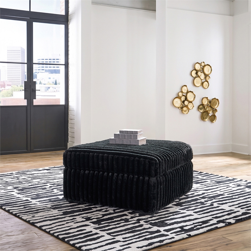 Signature Design by Ashley Midnight-Madness Onyx Oversized Accent Ottoman