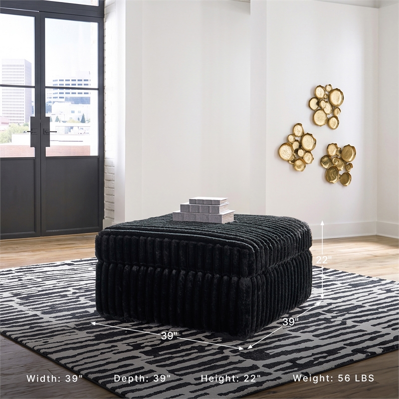 Signature Design by Ashley Midnight-Madness Onyx Oversized Accent Ottoman