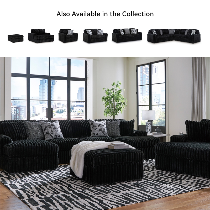 Signature Design by Ashley Midnight-Madness Onyx Oversized Accent Ottoman