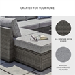 Ashley Furniture Petal Road Gray Outdoor Sectional/Ottoman/Table Set - Set of 4