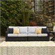 Ashley Furniture Beachcroft Black & Gray 2-Piece Outdoor Loveseat with Cushion