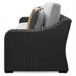 Ashley Furniture Beachcroft Black & Gray 2-Piece Outdoor Loveseat with Cushion