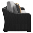 Ashley Furniture Beachcroft Black & Gray 2-Piece Outdoor Loveseat with Cushion