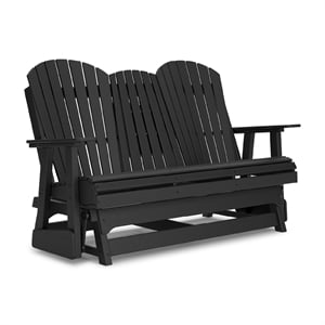 Signature Design by Ashley Hyland wave Black Outdoor Glider Loveseat