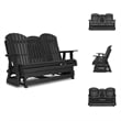 Signature Design by Ashley Hyland wave Black Outdoor Glider Loveseat
