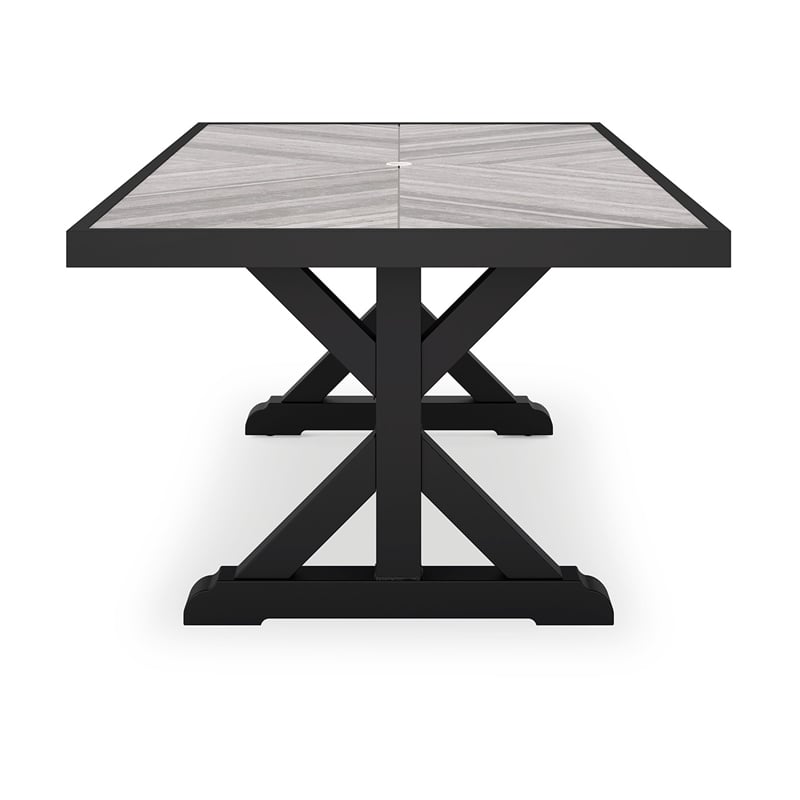 Signature Design by Ashley Beachcroft Outdoor Dining Table in Black & Gray