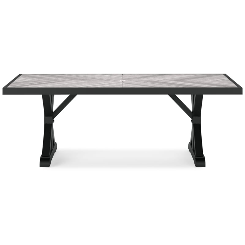 Signature Design by Ashley Beachcroft Outdoor Dining Table in Black & Gray