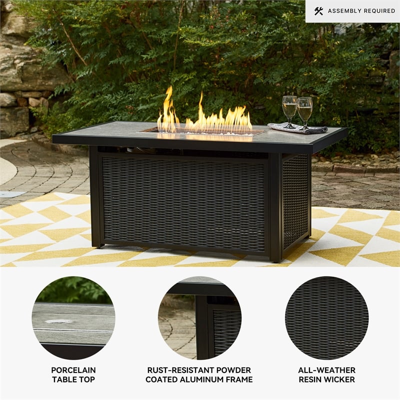 Signature Design by Ashley Beachcroft Black & Gray Outdoor Fire Pit Table