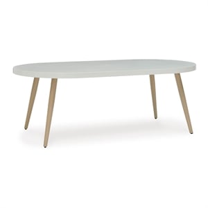 Signature Design by Ashley Seton Creek White Outdoor Dining Table