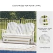 Signature Design by Ashley Hyland wave White Outdoor Glider Loveseat