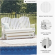 Signature Design by Ashley Hyland wave White Outdoor Glider Loveseat
