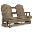 Signature Design by Ashley Hyland wave Driftwood Outdoor Glider Loveseat