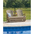 Signature Design by Ashley Hyland wave Driftwood Outdoor Glider Loveseat