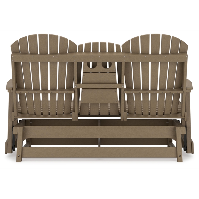 Signature Design by Ashley Hyland wave Driftwood Outdoor Glider Loveseat
