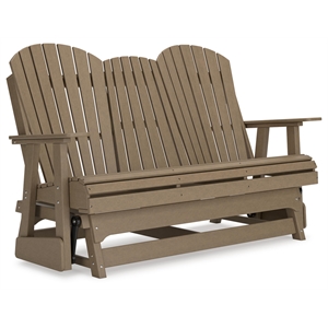 Signature Design by Ashley Hyland wave Driftwood Outdoor Glider Loveseat