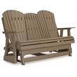 Signature Design by Ashley Hyland wave Driftwood Outdoor Glider Loveseat