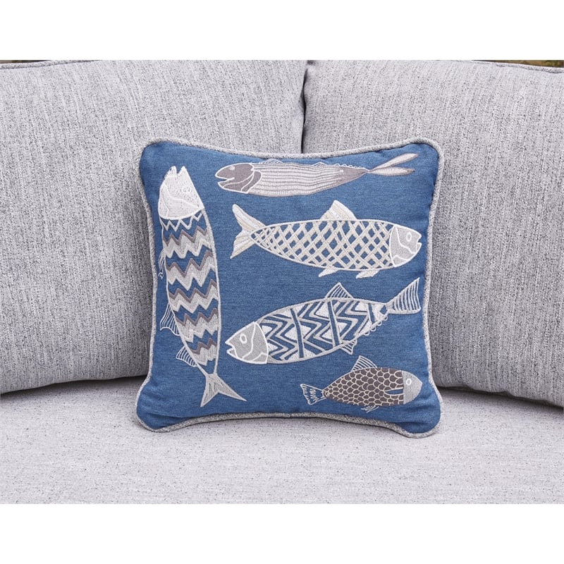 Signature Design by Ashley Naples Beach Light Gray Outdoor Loveseat Set of 2