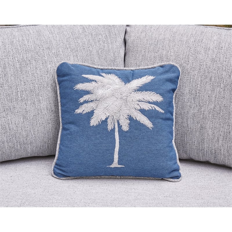 Signature Design by Ashley Naples Beach Light Gray Outdoor Loveseat Set of 2