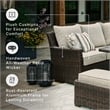 Signature Design by Ashley Brook Ranch Brown Outdoor Sectional - Set of 3