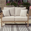 Signature Design by Ashley Hallow Creek Driftwood Outdoor Loveseat with Cushion