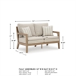 Signature Design by Ashley Hallow Creek Driftwood Outdoor Loveseat with Cushion