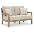 Signature Design by Ashley Hallow Creek Driftwood Outdoor Loveseat with Cushion