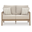 Signature Design by Ashley Hallow Creek Driftwood Outdoor Loveseat with Cushion