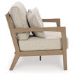 Signature Design by Ashley Hallow Creek Driftwood Outdoor Loveseat with Cushion