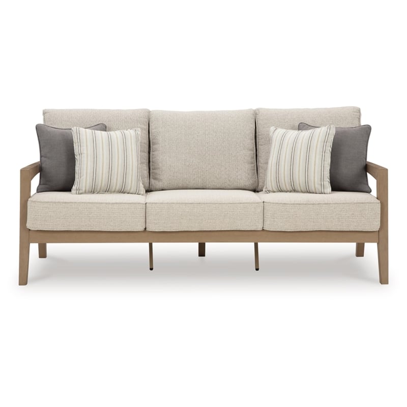 Signature Design by Ashley Hallow Creek Driftwood Outdoor Sofa with Cushion