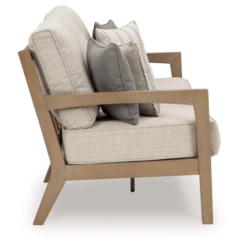 Signature Design by Ashley Hallow Creek Driftwood Outdoor Sofa with Cushion