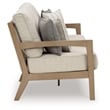 Signature Design by Ashley Hallow Creek Driftwood Outdoor Sofa with Cushion