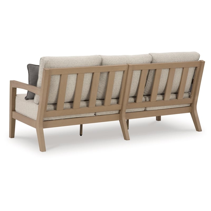 Signature Design by Ashley Hallow Creek Driftwood Outdoor Sofa with Cushion