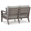 Ashley Furniture Hillside Barn Gray & Brown Outdoor Loveseat with Cushion