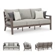 Signature Design by Ashley Hillside Barn Gray & Brown Outdoor Sofa with Cushion