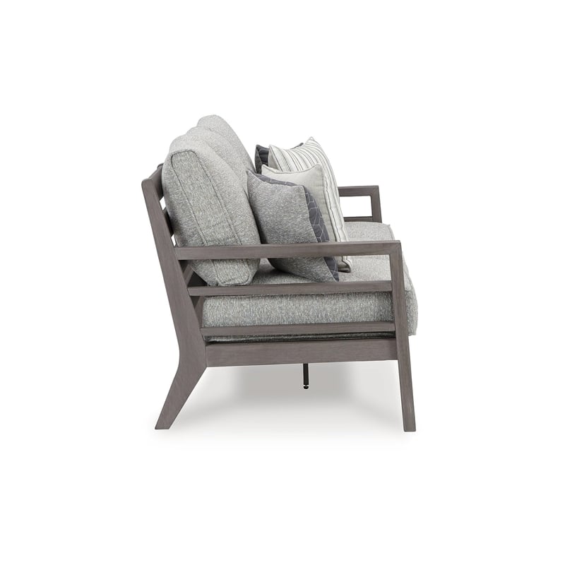 Signature Design by Ashley Hillside Barn Gray & Brown Outdoor Sofa with Cushion
