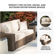 Signature Design by Ashley Coastline Bay Brown Outdoor Loveseat with Cushion