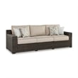 Signature Design by Ashley Coastline Bay Brown Outdoor Sofa with Cushion