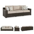 Signature Design by Ashley Coastline Bay Brown Outdoor Sofa with Cushion