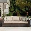 Signature Design by Ashley Coastline Bay Brown Outdoor Sofa with Cushion