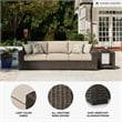 Signature Design by Ashley Coastline Bay Brown Outdoor Sofa with Cushion