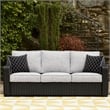 Ashley Furniture Beachcroft Black & Light Gray Outdoor Sofa with Cushion