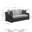 Ashley Furniture Beachcroft Black & Light Gray Outdoor Sofa with Cushion