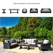 Ashley Furniture Beachcroft Black & Light Gray Outdoor Sofa with Cushion