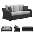 Ashley Furniture Beachcroft Black & Light Gray Outdoor Sofa with Cushion