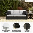Ashley Furniture Beachcroft Black & Light Gray Outdoor Sofa with Cushion