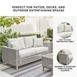 Signature Design by Ashley Seton Creek Gray Outdoor Loveseat with Cushion