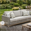 Signature Design by Ashley Seton Creek Gray Outdoor Sofa with Cushion