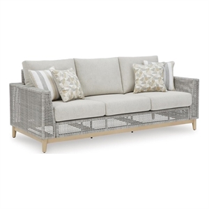 Signature Design by Ashley Seton Creek Gray Outdoor Sofa with Cushion